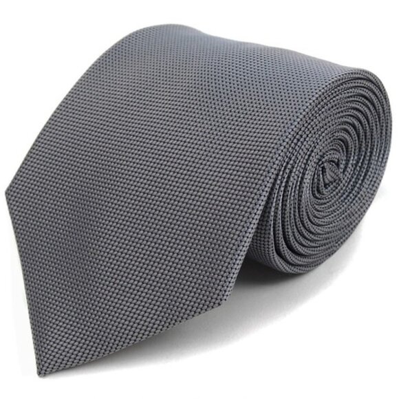 Neck Tie - Men's - Gray / Silver- Micro Mini Dot Pattern - NWT - Picture 2 of 7